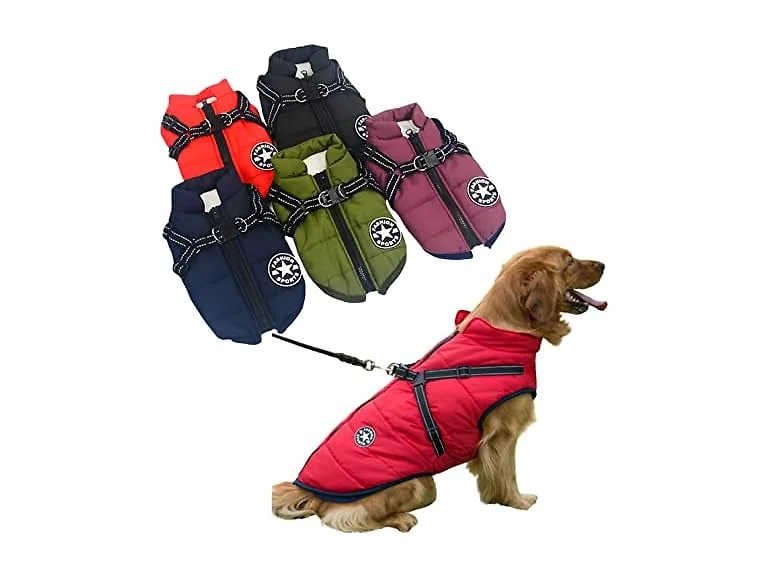 Puproyal Furry Jacket for Dogs Cold Weather Large