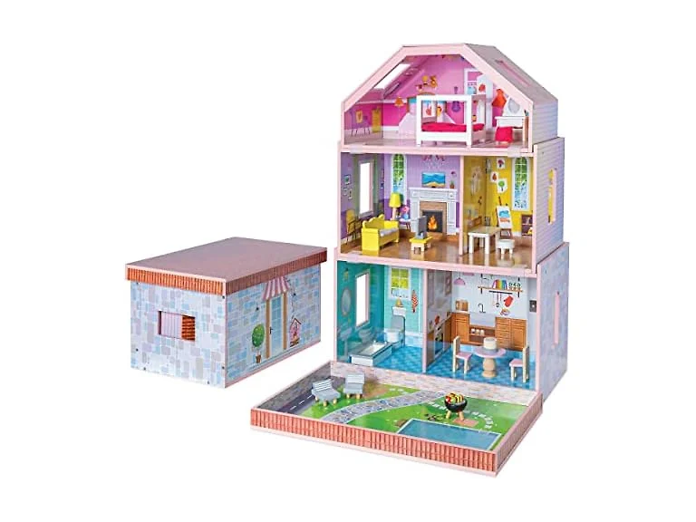 Milliard Wooden Nesting Dollhouse