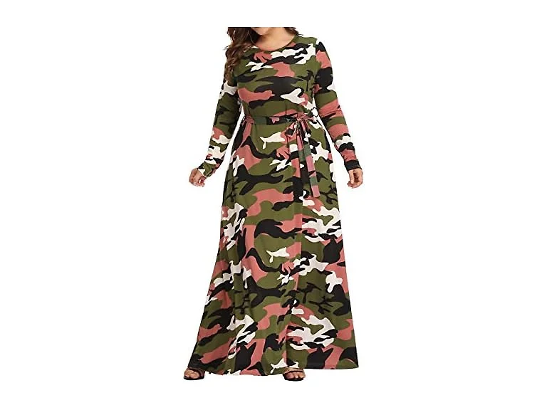 Xugwlkj Women (3XL) Dresses Maxi Long Sleeve Dress