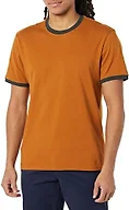 Amazon Essentials Men's Short-Sleeve Ringer T-Shirt, Rust Orange, XX-Large Tall