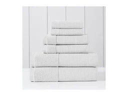 Modern Threads 5ZTWFRBE-WHT-ST Waffle-Rib 6-P