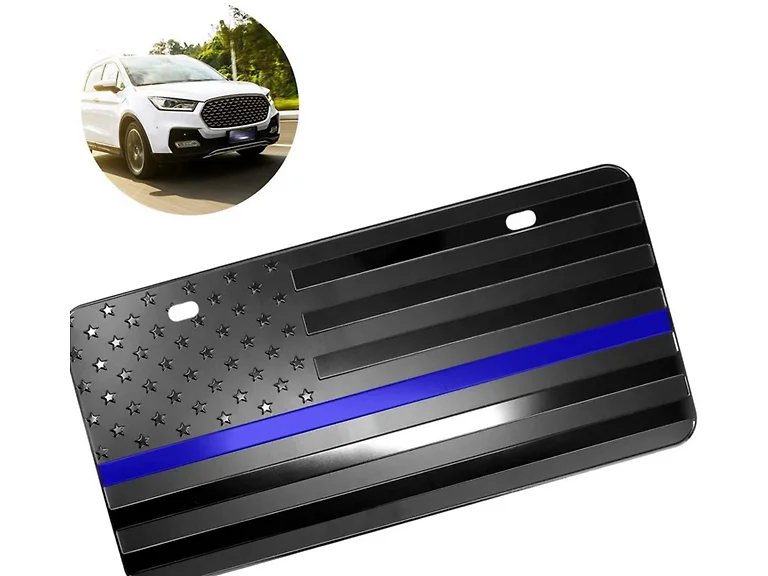 Zone Tech GA0086 USA flag License Plate Cover
