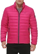Tommy Hilfiger Men's Ultra Loft Lightweight Packable Puffer Jacket (Standard and Big & Tall), Pink, XX-Large