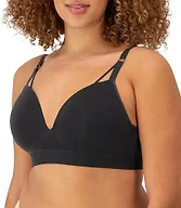 Maidenform Women's M Wireless Bra, Seamless Foam Bra, Wireless Bra with Sweetheart Neckline Black