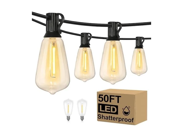Brightever LED Outdoor String Lights 50FT