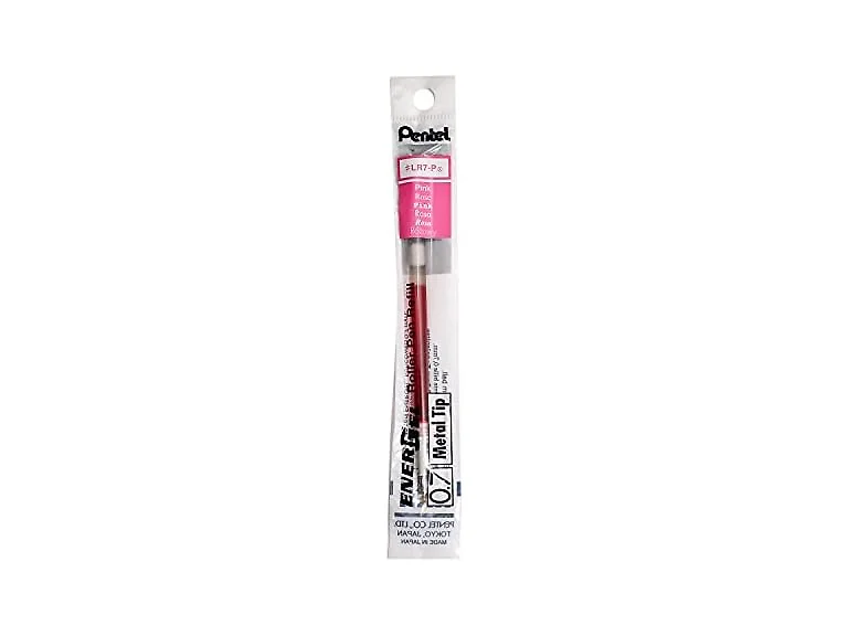 Pentel EnerGel Roller Ball Pen Refill, 0.7mm, Pink Ink
