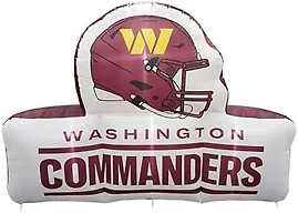 FANMATS NFL Washington Commanders Inflatable Mascot - Self Inflating Inflatable Display, Built-In Blower & Tethers, Official Team Logo – Show Your Spirit All Year Round