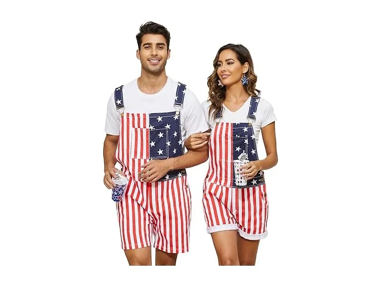 Men's Festival Romper Shorts USA Colors