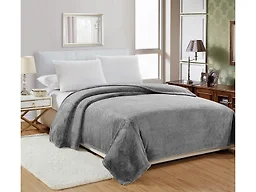 Noble House NH-Popcorn Blanket TW- Grey Twin - 66x86 