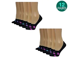 Champion MQ-12-CS-73645SA-BLK Women Shoe 5-9 12Pk Womens Invisible Liner Socks Black