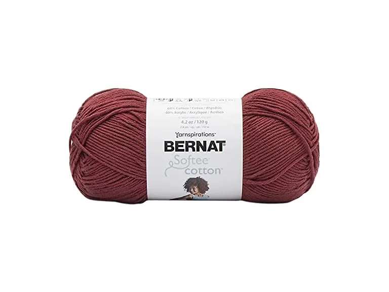 Bernat Softee Cotton Yarn for Crocheting Soft, Warm Red