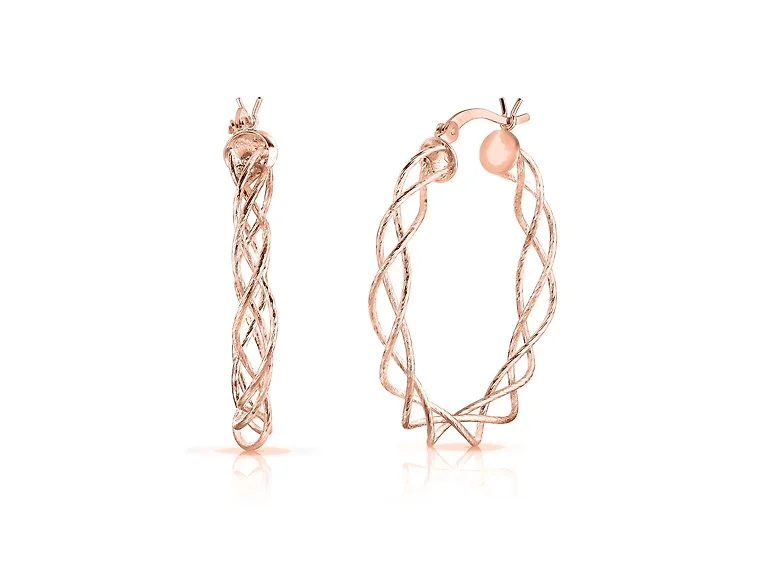 Yeidid Italian 40mm Braided Hoops