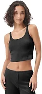 florence by mills Women's Cozy Crush Pointelle Easy SleepTank Top, Black, Medium