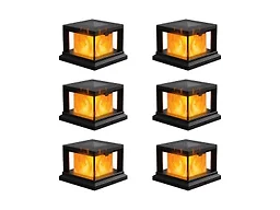 Brightever KN0001 Solar Flame Post Cap Light White 6pack