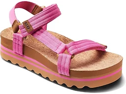 Reef Cushion Rem Hi Womens Platform Sandal, Adjustable Strap, Arch Support and Heel Cupping, Malibu, 6