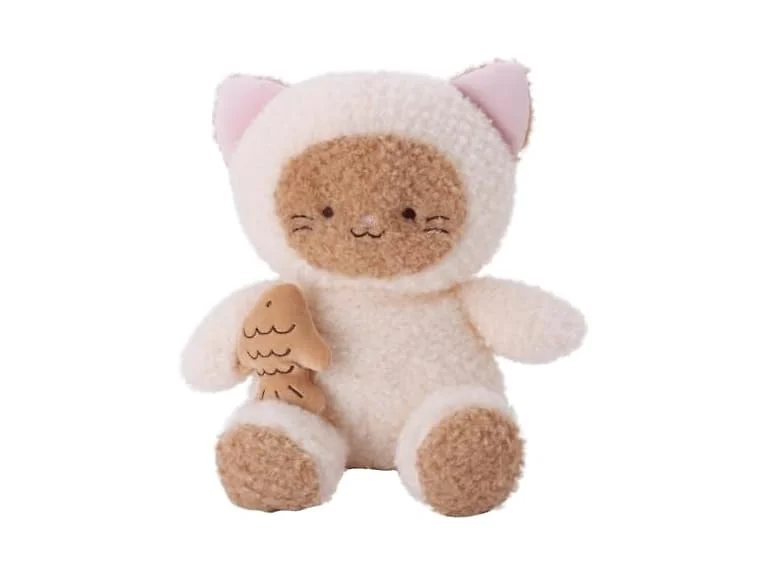 Linzy 10” Cat Stuffed Animal Holding Fries