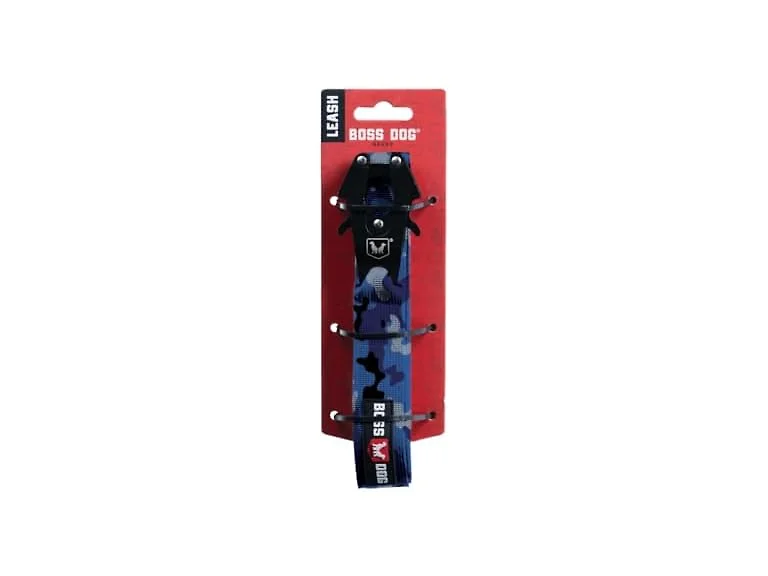 Boss Dog Tactical Leash, Blue Camo, 4 FT