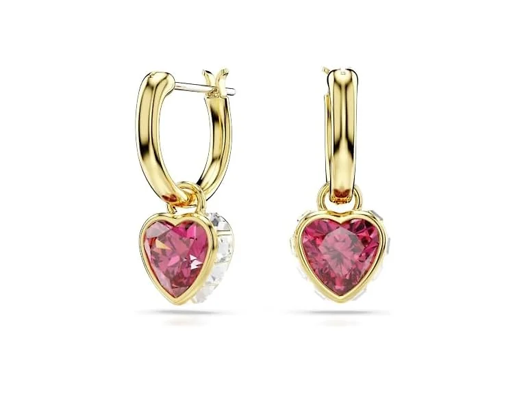 Swarovski Chroma Heart Drop Earrings