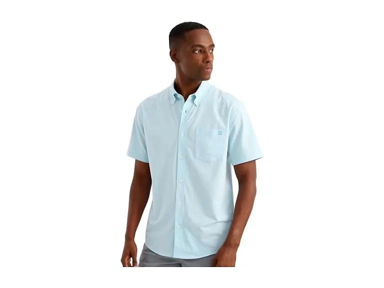 HUK Men (L) Kona Solid Short Sleeve Fishing Shirt