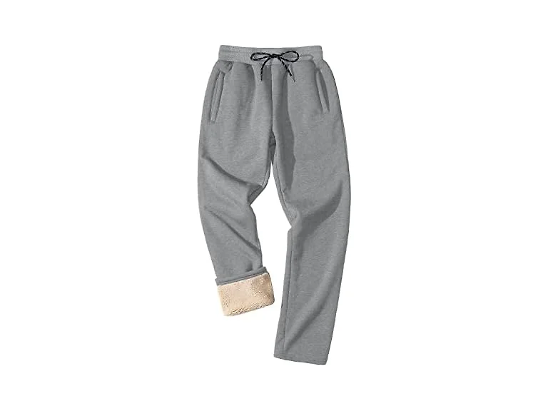 Faskunoie Men (36) Sherpa Lined Pants Fleece