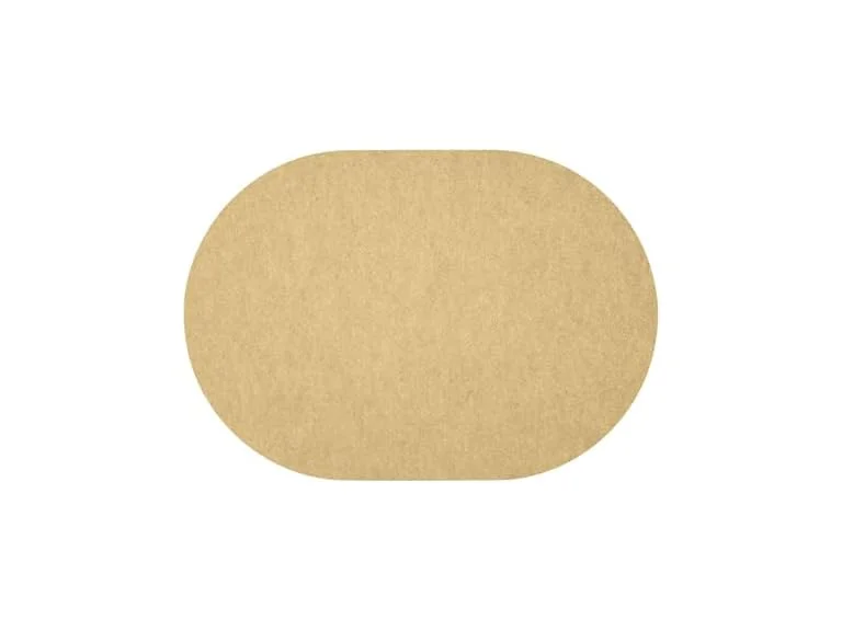 Fortessa Loft Felt Placemat, 13.3 x 16.5 Oval Placemat (Set of 4), Sand