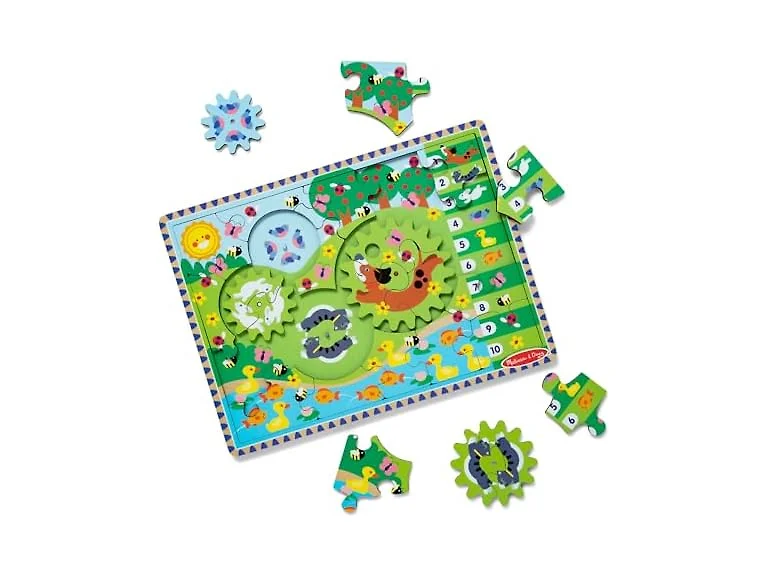Melissa & Doug Animal Chase Spinning Gear Puzzle
