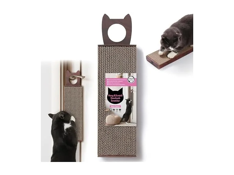 Necoichi Cardboard Hang & Scratch (Dark Cherry)