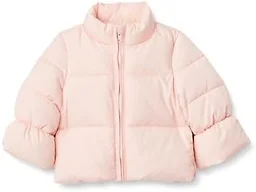 Amazon Essentials x Sofia Grainge Toddler Girls' Taffeta Puffer Jacket, Light Pink, 4T