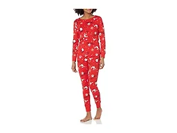 Amazon Essentials Disney | Marvel | Star Wars | Princess Women's Snug-Fit Cotton Pajamas, Pack of 2, Nightmare Valentine - Womens Snug Fit, Small