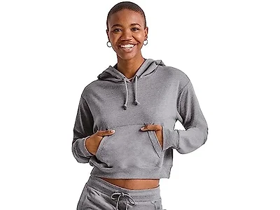 Hanes Women Originals Pullover Cropped Sweatshirt