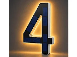 Infinite Basics Solar LED House Number Sign – 6.7" - 4