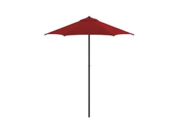 7.5-Foot Steel Market Patio Umbrella with Push-Button Open and Tilt in Brick Polyester