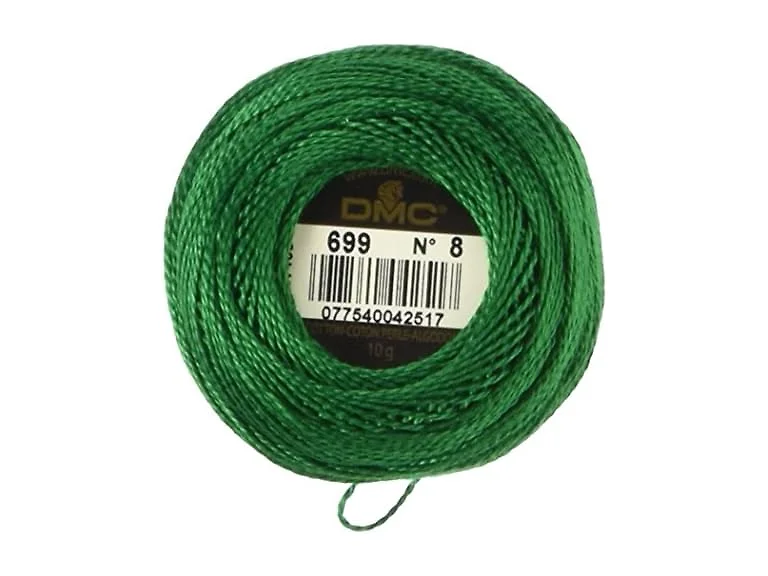 DMC Pearl Cotton Balls Color 699, Size 8,