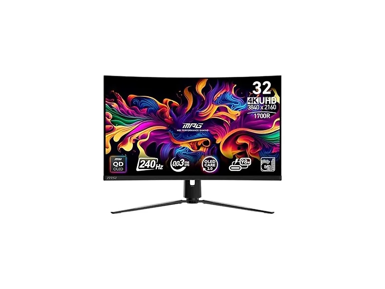 MSI 32" 4k Curved Gaming Monitor | MPG 321CURX QD-OLED