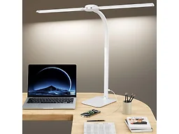 24W LED Desk Lamp for Home Office, 1500lm Dual Head Task Light with Remote