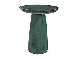 Sunnydaze Decor DRV-113 Bird Bath Green Glaze Green