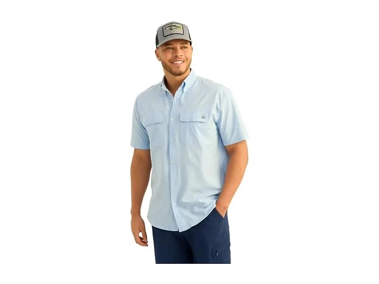 HUK Men's Next Level Button Down Shirt (Small)