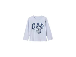 GAP Baby-Boys Long Sleeve Graphic T-Shirt, Jet Stream Blue 337, 12-18M