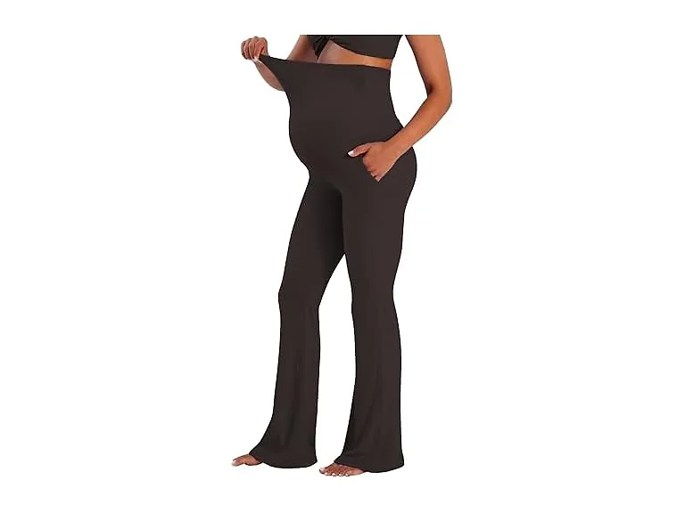 Sunzel Maternity Flare Leggings 32in M Brown