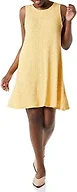 Amazon Essentials Women's Tank Swing Dress, Fitted through Chest, Yellow Mini Tulip, X-Large