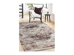 Distressed Medallion Machine Washable Indoor Area Rug or Runner, 7'x10', Cream - Superior