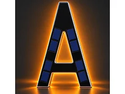 Infinite Basics Solar LED House Number Sign – 6.7" - A