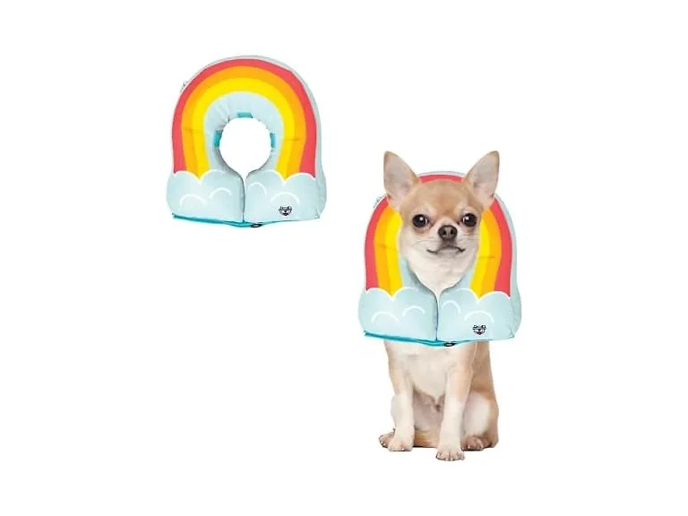 Rainbow Inflatable Dog Recovery Collar,