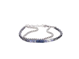 Iron Saints LGR-10-004B-01 Mens Hematite Bead Bracelet Bl