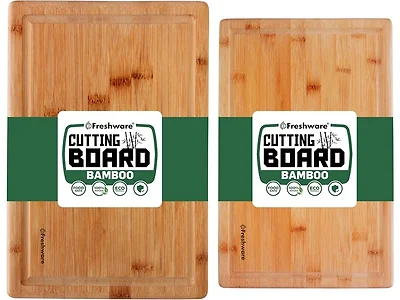 Bamboo Cutting Board Set of 2