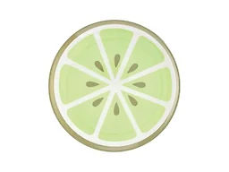 Slant Party Supplies - 8" Melamine Plastic Plate Unbreakable Reusable Appetizer Plates, Set of 4, Green Lime