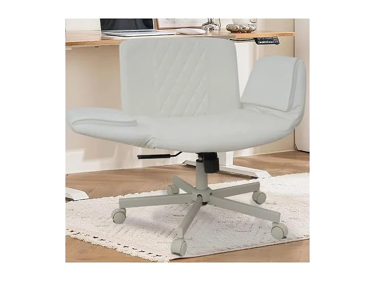 Cross Chair Wheels Adj Armrests PU