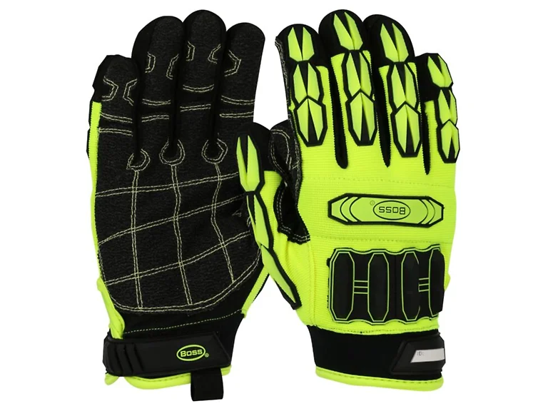 PIP 1JM750AW2X Boss Gloves, Hi-Viz Green