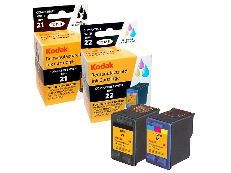 Compatible HP 21 Ink Cartridge Combo Pack (1 Black, 1 TriColor)