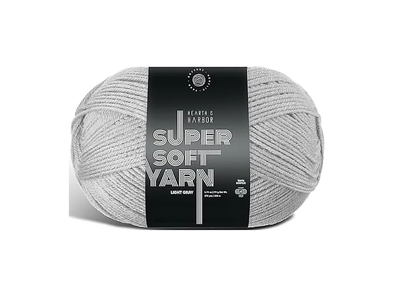 Hearth & Harbor Acrylic Yarn 370 yards Lt Grey
